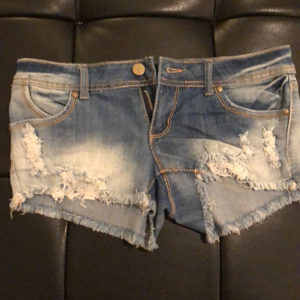 Distressed Jean Shorts